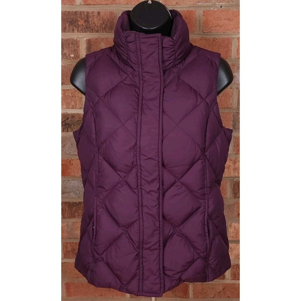Eddie Bauer EB700 Down Vest Jacket Womens XS Purple Premium Goose Fill Puffer